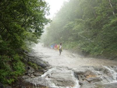 2005年8月北海道一人旅?「知床の秘湯カムイワッカ湯の滝を探検！」