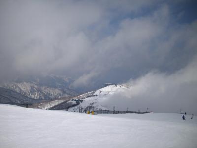 琵琶湖を眼下にスキー♪★吹雪のち晴れ★