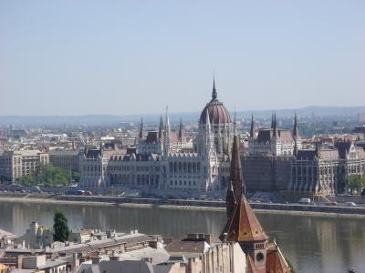 ブタペストは山の上のブタ地区から見る景色、　