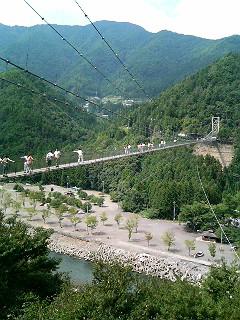 恐怖の吊り橋、谷瀬の吊り橋