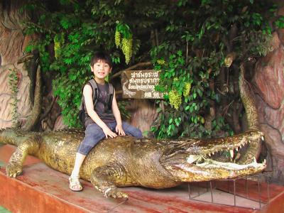 バンコク家族旅行（１−２日） ワニ園、戦場にかける橋