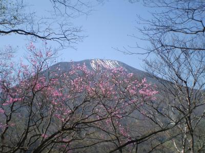 GW最終日の男体山・中禅寺湖と桜