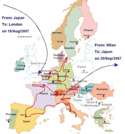 ヨーロッパ周遊旅行（３５日間の旅です）