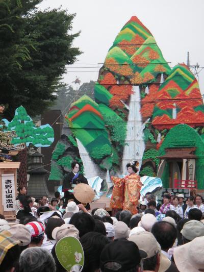 龍門の滝と日本一の野外劇 ｢山あげ祭｣