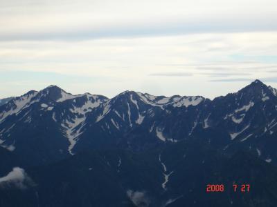 08.07.26～29白馬大雪渓登山１