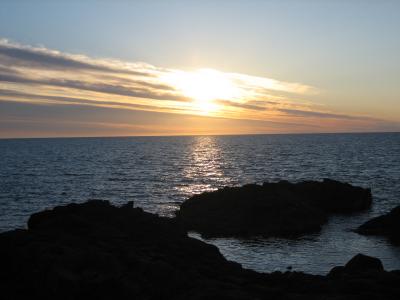 夕日が美しい留萌黄金岬キャンプ場