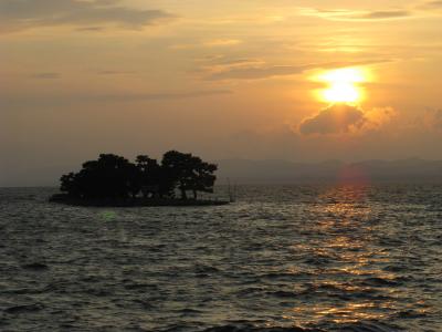 お盆の中国地方の旅　松江の夕焼け 編