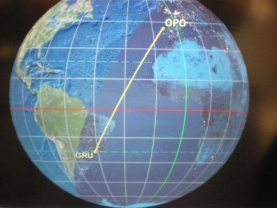 世界一周出張旅行?サンパウロ　オポルト経由バルセロナフライト