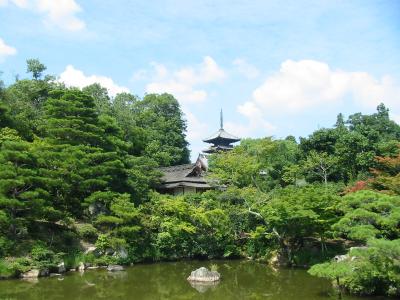 ひとりで歩く真夏の京都★仁和寺と嵐電
