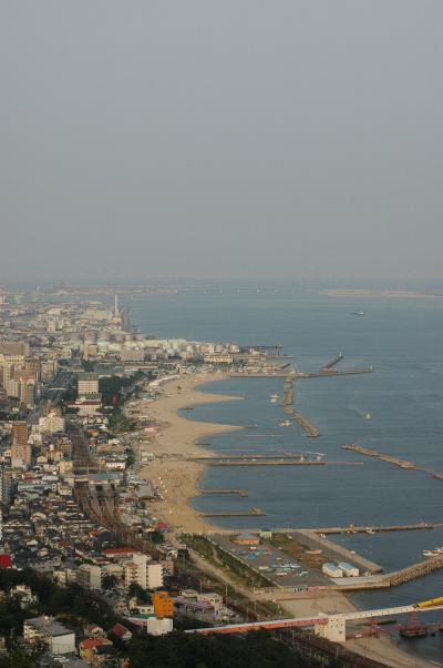 須磨鉢伏山から見た明石海峡の景色