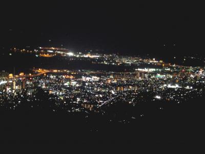 神戸：六甲展望台の夜景（ケーブルカーに乗って）