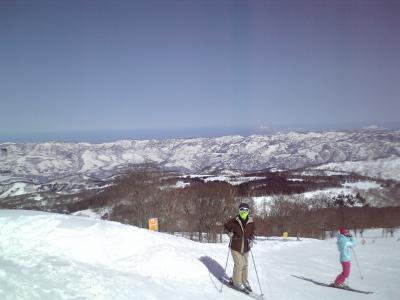 快晴の春スキー