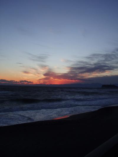 夕陽をみに江ノ電でおでかけ