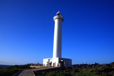 沖縄旅行　残波岬で夕日