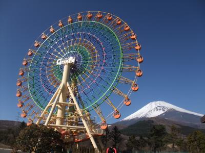 年末に遊園地「ぐりんぱ」から富士山を眺める