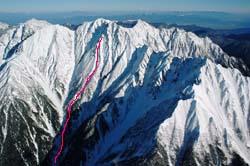 正月山行穂高岳ジャンダルム飛騨尾根