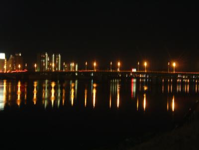 大淀川の橘橋の夜景