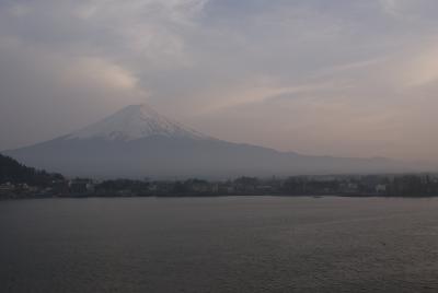 河口湖からの富士山(夕方)