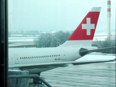 フェルメールの旅19：オルリー空港～雪景色のチューリッヒ空港