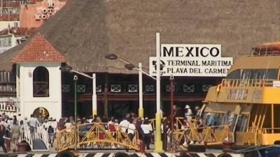 メキシコの遺跡　トゥルムのマヤ遺跡(カリブ海クルーズ　６）