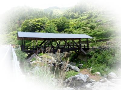 屋根付き橋・・１６・・・帯江橋（大洲市河辺）