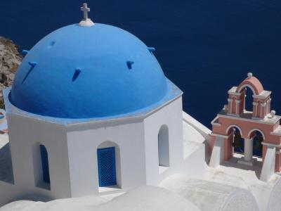 2009年夏バックパッカー夫婦のギリシャ旅行 サントリーニ島夕焼け編