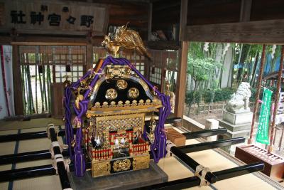 ★産土神社の神輿組み立て~みんな勇んで★