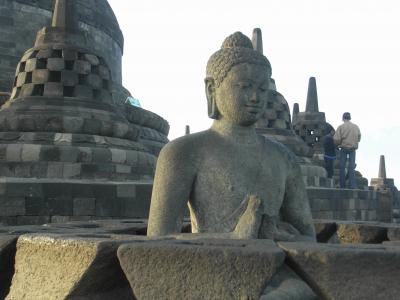 インドネシア旅行記＠ジョグジャカルタ　vol.2 ドロブドゥール寺院遺跡群（工事中）