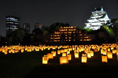 大阪城　城灯りの景