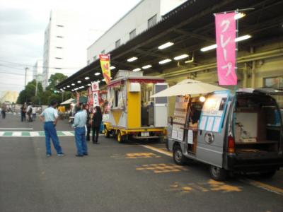 神奈川県横浜市　クレープ、たこ焼き、ケバブ移動販売　ビクター横浜工場