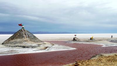 stu02蜃気楼も姿を見せた北アフリカ最大の大塩湖・ショット・エル・ジェリド in 南部チュニジア