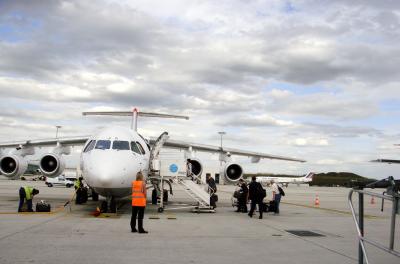 エールフランス ＣＩＴＹＪＥＴ パリCDG空港～フィレンツェFLR空港　ラウンジと機内食