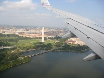 飛行機からの景色：ワシントンレーガン空港