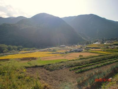 山々に包まれて露天風呂～～　道の駅　信州蔦木宿