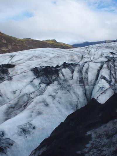 ミールダルスヨークトル氷河で Walk on Ice 　ー　Myrdaksjokull, Iceland