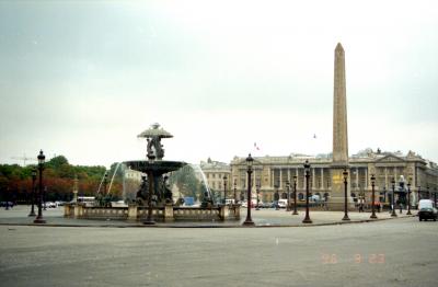 1996年初めてのヨーロッパ　フランスからドイツへ　　その２　コンコルド広場などパリ市内散策