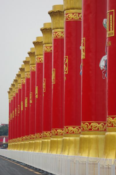 北京国慶節の天安門広場  工事中今しばらくお待ちください！