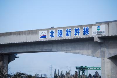 晩秋の上信越自動車道を走る③北陸新幹線の建設状況