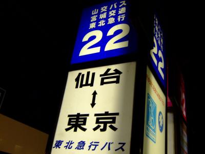 夜のハイウェイの流れ星≪東京→仙台≫ Ｗｉｎｔｅｒ Ｊｏｕｒｎｅｙ～白い足跡は北へつづく～１