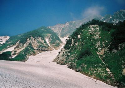 北アルプス白馬岳登山　白馬大雪渓