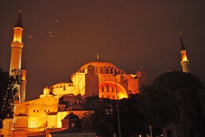 2009.10ギリシア・トルコ旅行39-エジプシャンバザールと夜景，ごまかす店HATAY