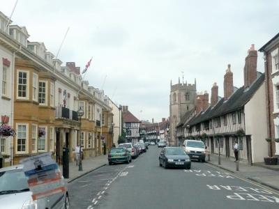 uk90ハワースからストラトフォード・アポン・エイボンへの景観とストラトフォード・アポン・エイボンの街並み寸描 in　ストラトフォード・アポン・エイボン