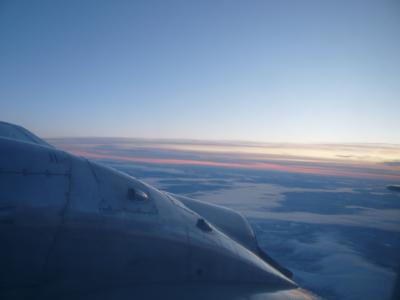 2010年1月　カナダ・韓国旅行　その２４：北極圏フライトの景色
