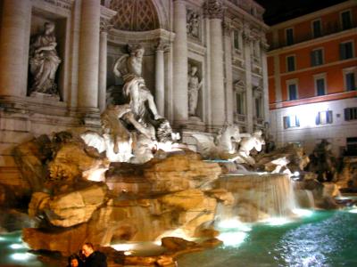 年末年始イタリア⑤ローマ夜街歩き　サンタンジェロ→ナヴォーナ→トレヴィ→テルミニ駅（ローマ→フィレンツェ→ミラノ）