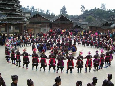 春節の中国・貴州省(５)【肇興・紀堂&#20375;寨の春節祭り】