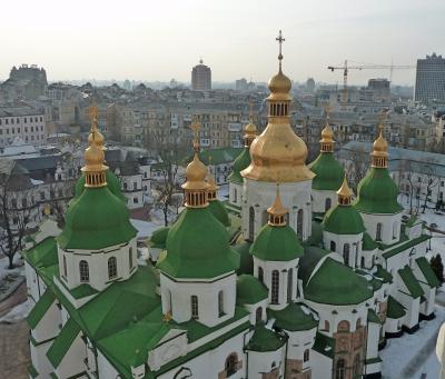 2010.3ウクライナ旅行8-ソフィア大聖堂，黄金の門，民族装飾美術博物館