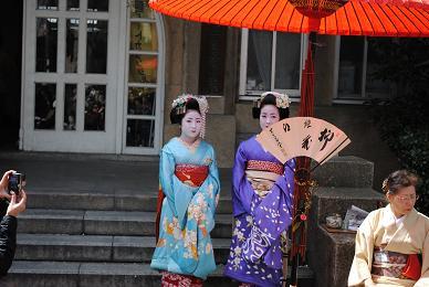舞妓さんと桜の木の下で、でもちょっと消化不良・・・』東山 舞妓さんと桜の木の下で、でもちょっと消化不良・・・』東山