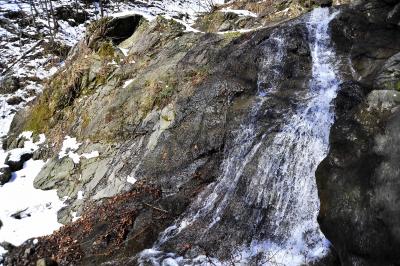 雪の赤城南面、乙女の滝・大猿の滝