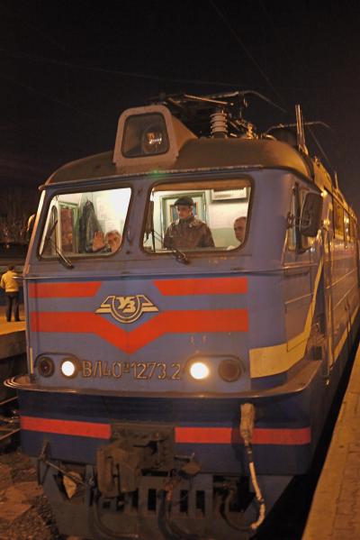 2010.3ウクライナ旅行20-キエフ，オデッサ間列車の旅　3　RudnycjaからOdessaまで