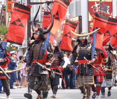 2009小田原北条祭りの武者行列の賑わい